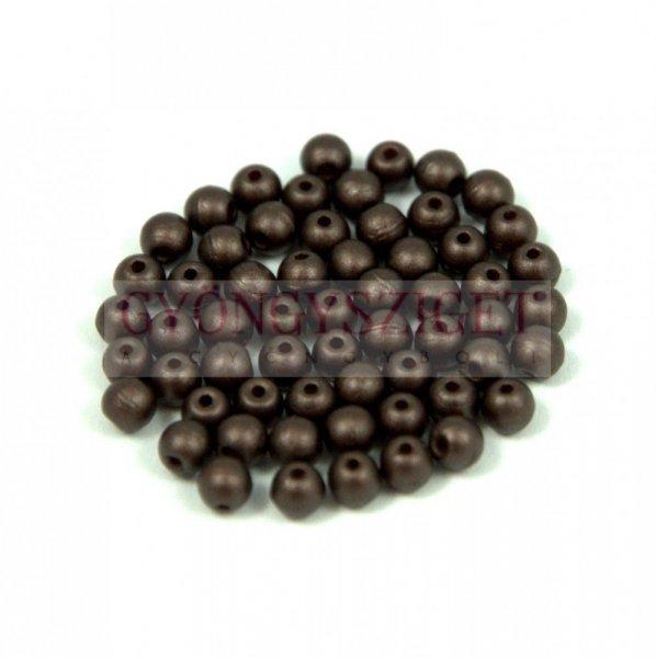 Préselt golyó gyöngy- pastel chocolate -3mm-p