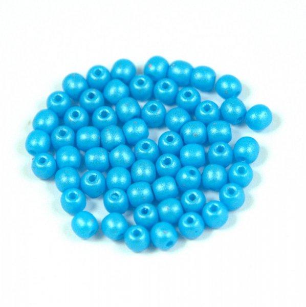 Cseh préselt golyó gyöngy - pearl shine blue - 3mm