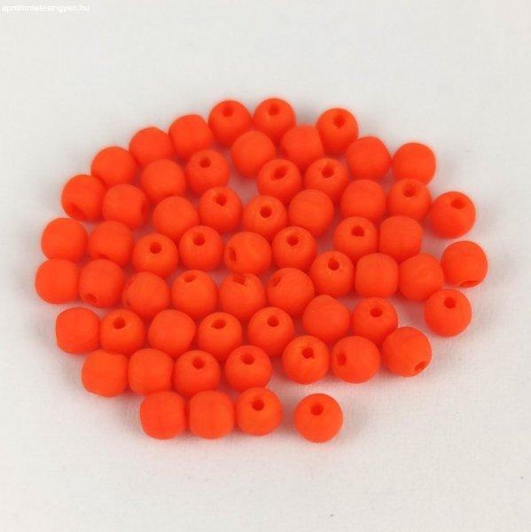 Cseh préselt golyó gyöngy - Matt Orange - 3mm