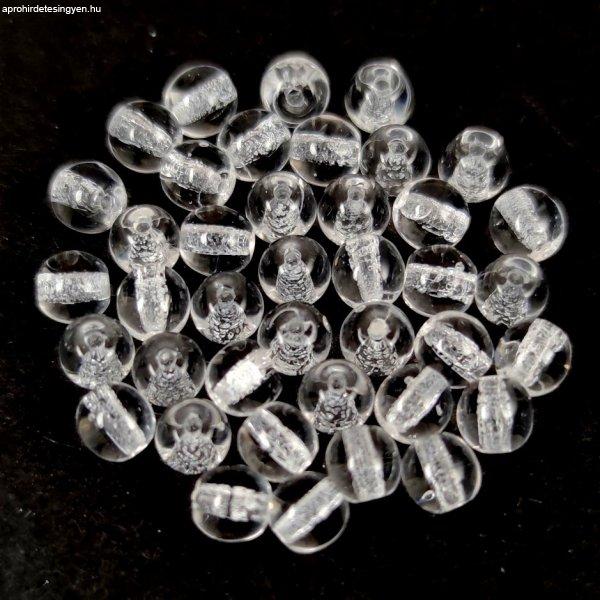 Cseh préselt golyó gyöngy - Crystal - 3mm