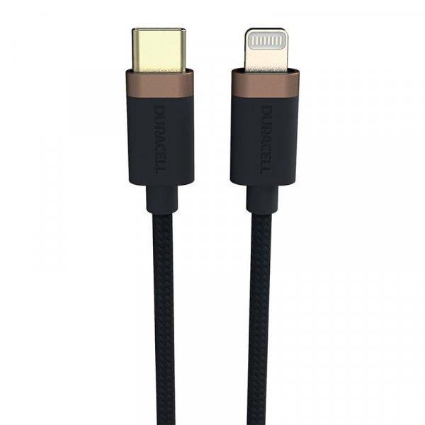 Duracell USB-C-Lightning kábel 1 m (fekete)
