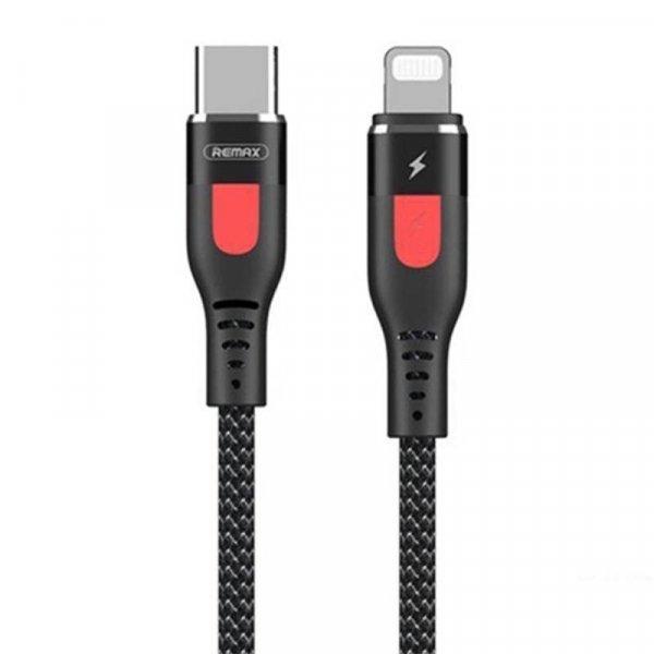Lightning Remax Lesu Pro USB-C kábel, 1 m (fekete)