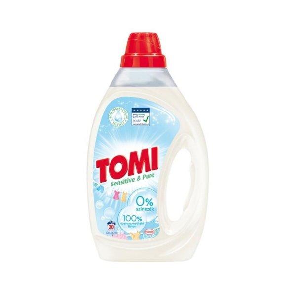 Mosógél 1 liter (20 mosás) fehér ruhákhoz Tomi Sensitive&Pure