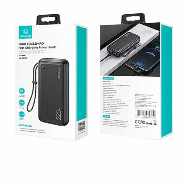 Usams 20KCD16801 20000 mAh PowerBank Black