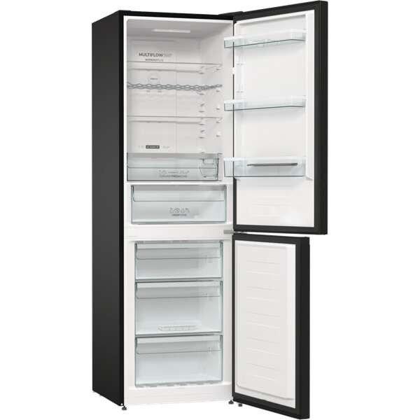 Gorenje NRK619EABXL4 kombinált hűtőszekrény, 300 l, 185 cm, No-Frost, E
energiaosztály, Fekete