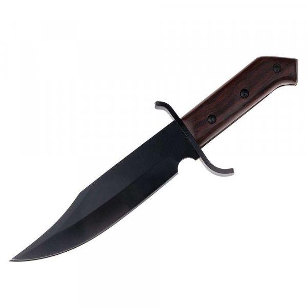 IdeallStore® vadászkés, Pilgrim Dagger, 33 cm, rozsdamentes acél, fekete,
tok mellékelve