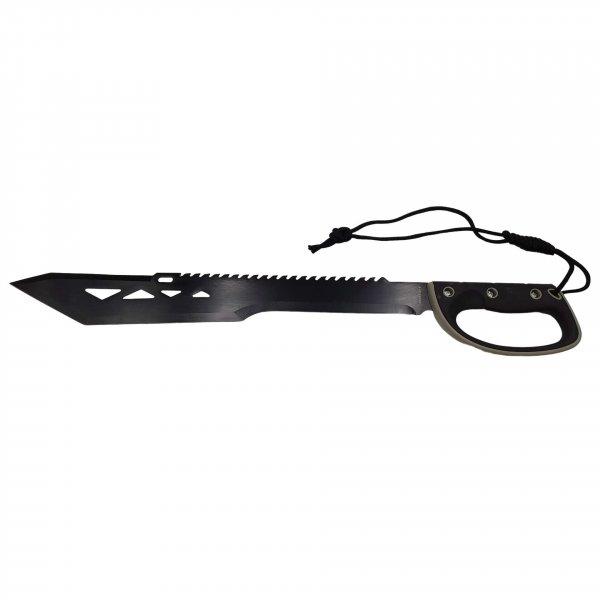 IdeallStore® kard, 65 cm, rozsdamentes acél, fekete, tok mellékelve