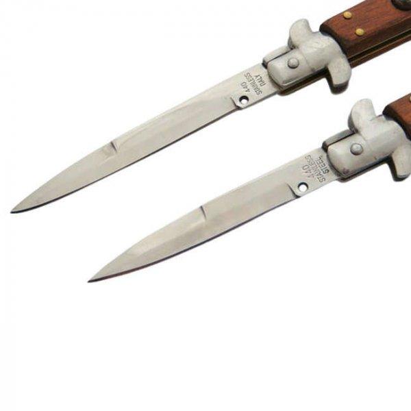 2 automata vadászkésből álló készlet IdeallStore®, Italian Blade,
Stiletto, rozsdamentes acél, barna