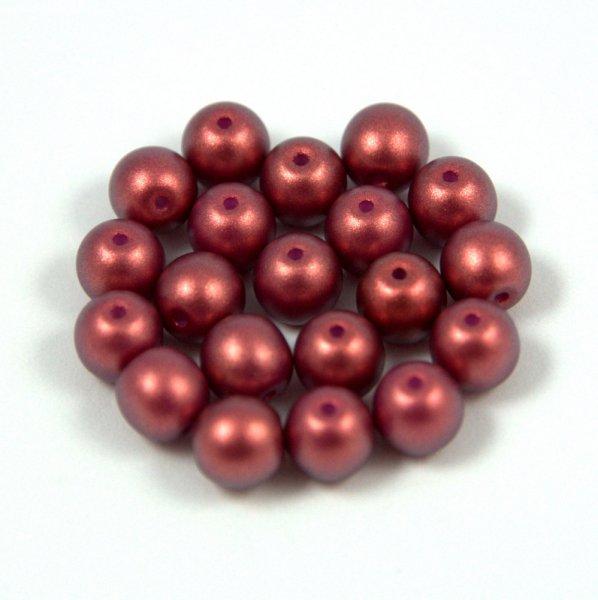 Cseh préselt gyöngy - Pommegranate Golden Shine - 8mm