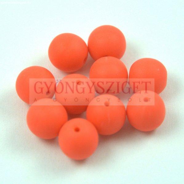 Préselt golyó gyöngy - Opaque Matt Orange - 8mm