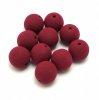 Cseh prselt gyngy - Silk Satin Bordeaux - 8mm