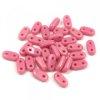 Cseh ktlyuk hasb - 2 hole bar gyngy - Opaque Rose - 6mm