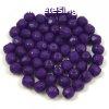 Cseh csiszolt goly gyngy - Chalk White Vivid Purple- 3mm