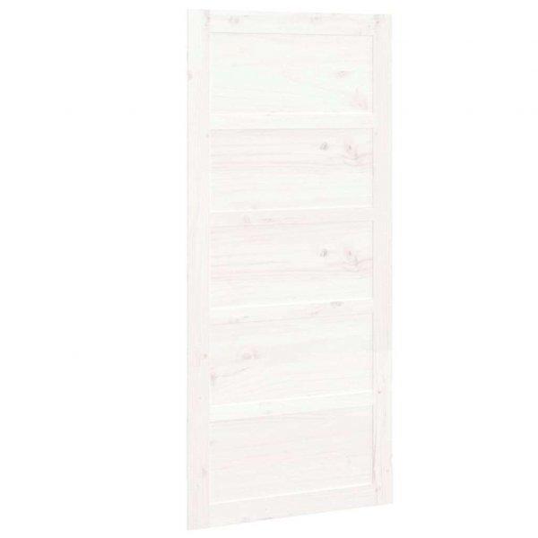 Fehér tömör fenyőfa istálló stílusú ajtó 90x1,8x204,5 cm