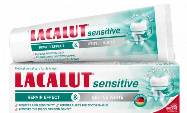Lacalut sensitive repair effect & gentle white fogkrém 75 ml