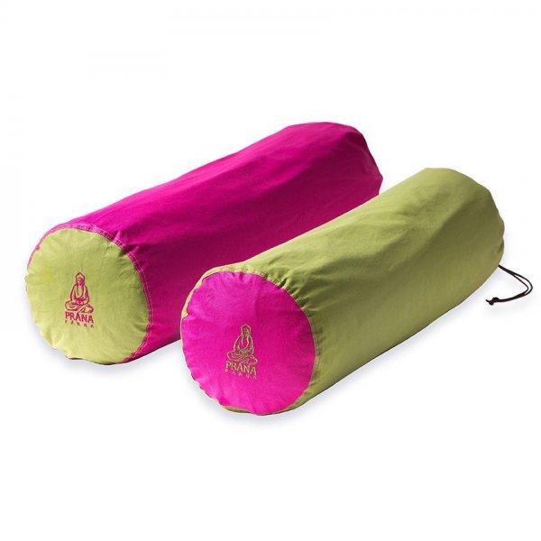 Pink + zöld kifordítható huzat jóga henger párnához