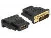 DeLock DVI-D (Dual Link) (24+1) - HDMI female Adapter Black