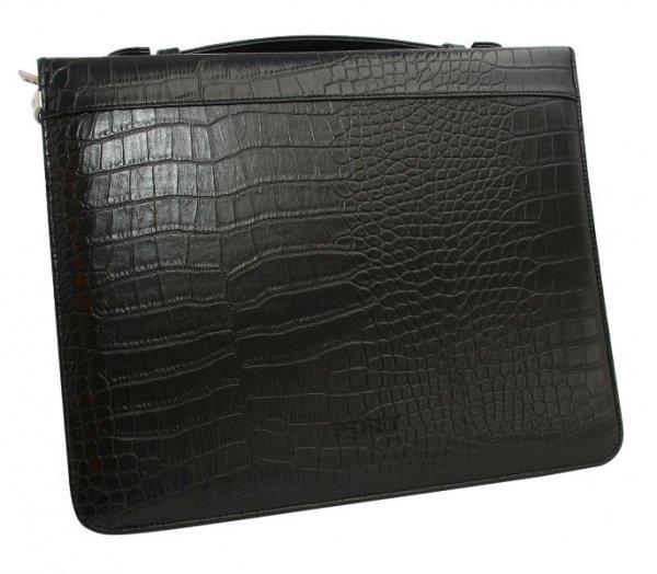 Port Designs AUSTIN 13,3" Black bőr Notebook táska