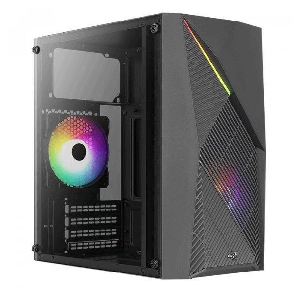 Aerocool Raider Mini-G-BK-v1 RGB Tempered Glass Black