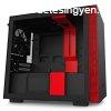 NZXT H210 Tempered Glass Matte Black/Red