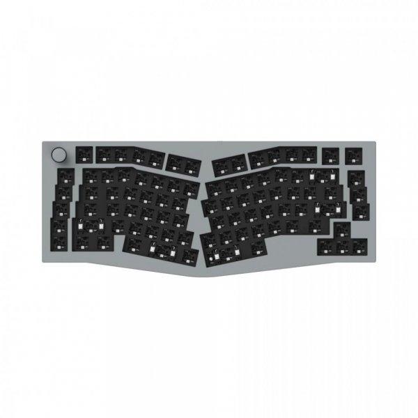 Keychron Q10 QMK Custom RGB Mechanical Keyboard Barebone ISO Knob Silver Grey US