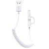 AWEI CL-53 2 in 1 USB - micro USB/Lightning cable 1m White