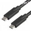 Akyga AK-USB-25 USB3.1 Type-C / Type-C cable 1m Black