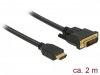 DeLock HDMI to DVI (Dual Link) (24+1) cable bidirectional 2m