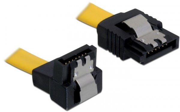 DeLock SATA 6 Gb/s le /egyenes kábel, fém, 50 cm