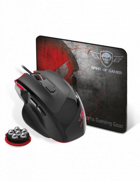 Spirit Of Gamer Pro M3 Gaming mouse + mousepad Set Black