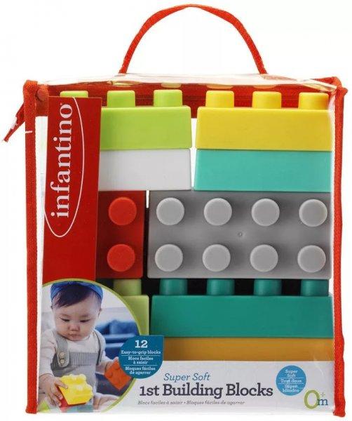 Infantino Super Soft 1st Building Blocks készségfejlesztő építő 