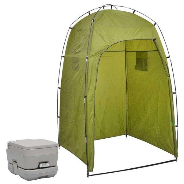Hordozható kemping wc sátorral 10+10 l