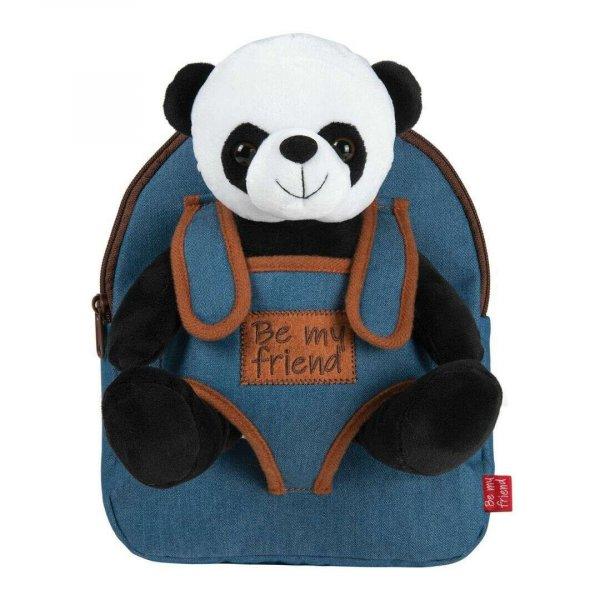 Levehető plüss panda hátizsák 21cm