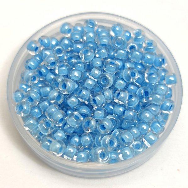 Miyuki kásagyöngy - 221 - Sky Blue Lined Crystal - méret:8/0
