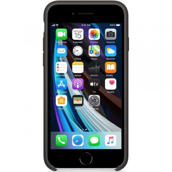 Apple védőtok iPhone SE 2 készülékhez, szilikon, fekete