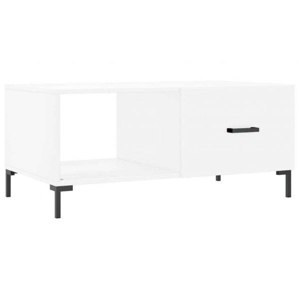 Fehér szerelt fa dohányzóasztal 90 x 50 x 40 cm