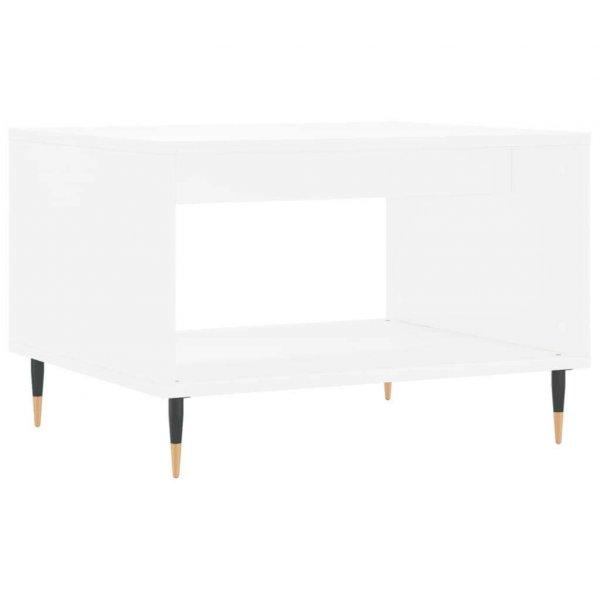 Fehér szerelt fa dohányzóasztal 60x50x40 cm