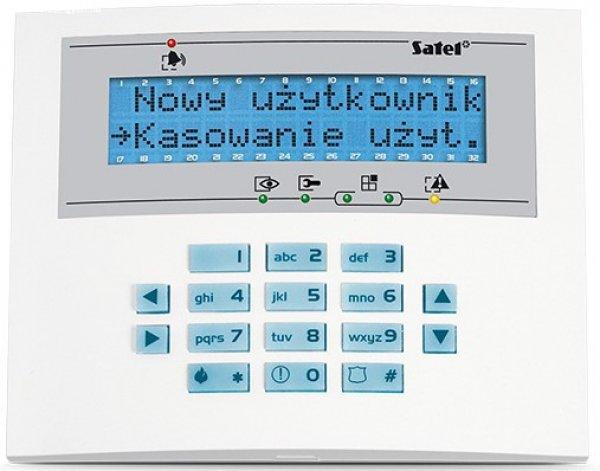 Satel INT-KLCDL-BL LCD kezelő INTEGRA központokhoz, kék háttérfény és
kijelző