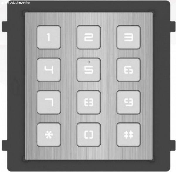 Hikvision DS-KD-KP/S Társasházi IP video-kaputelefon kültéri
billentyűzet/tasztatúra modulegység, rozsdamentes acél