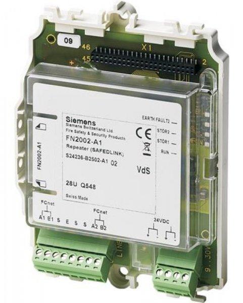 Siemens FN2002-A1 C-WEB(Cerberus PRO)/FCnet tűzjelző központ hálózati
ismétlő (repeater) modul, SAFEDLINK