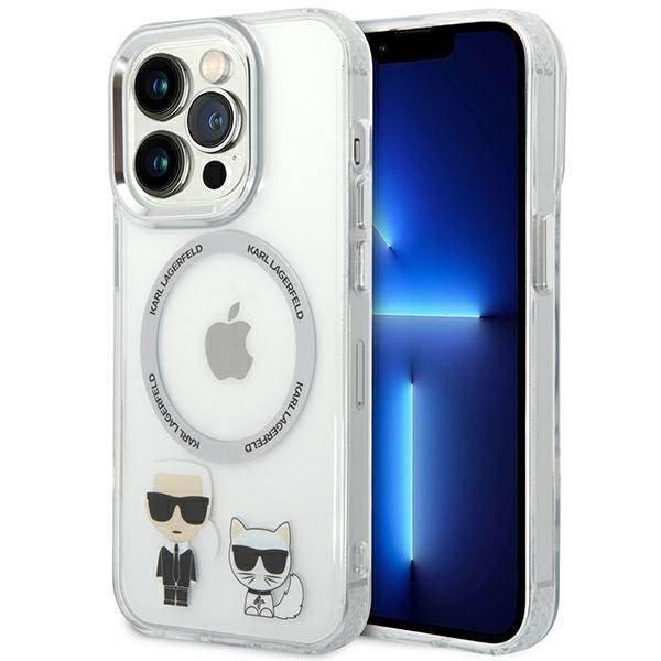 Karl Lagerfeld KLHMP14LHKCT iPhone 14 Pro 6,1" keménytok átlátszó Karl
& Choupette Alumínium Magsafe tok