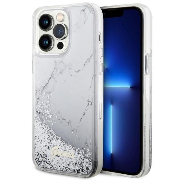 Guess GUHCP14XLCSGSGSGH iPhone 14 Pro Max 6.7" fehér/fehér keménytok
folyékony csillogó kristályos márvány