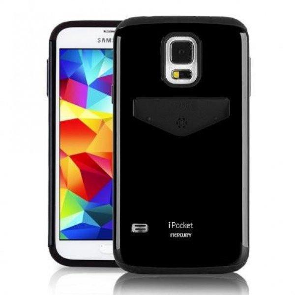Mercury iPocket Samsung G900 Galaxy S5 fekete hátlap tok