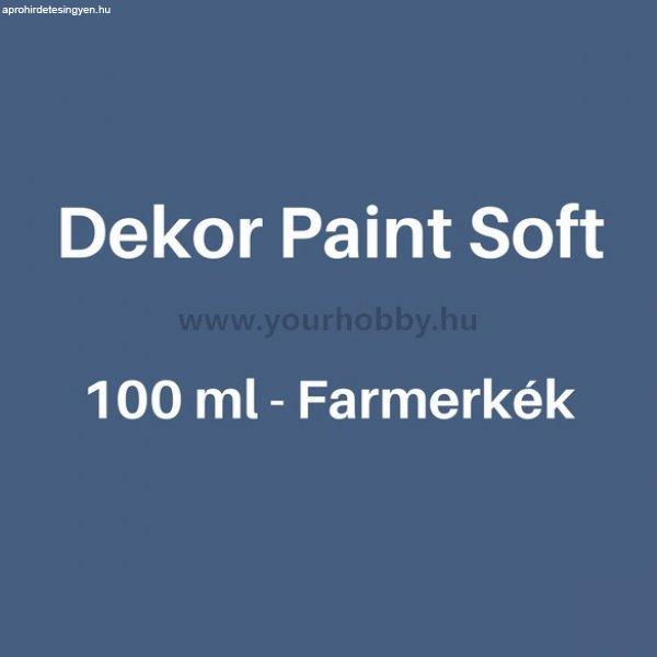 Pentart Dekor Paint Soft lágy dekorfesték 100 ml - farmerkék