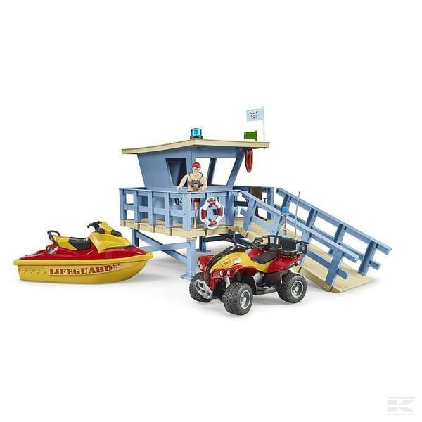 Bruder U62780 Vízimentő állomás quaddal és jetskivel