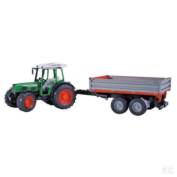 Bruder U02104 Fendt 209S oldalfalas pótkocsival