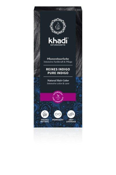 Khadi bio hajfesték por kékesfekete-indigó 100 g