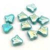 Lily Flower - hosszban frt cseh prselt gyngy - Turquoise