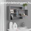 800332 Wall Shelves High Gloss Grey 104x20x58,5 cm Chipboard