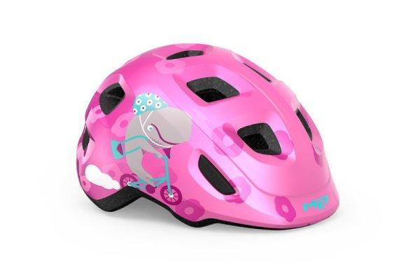 MET Hooray gyermek kerékpáros sisak [fényes rózsaszín-bálnás, 46-52 cm
(XS)]